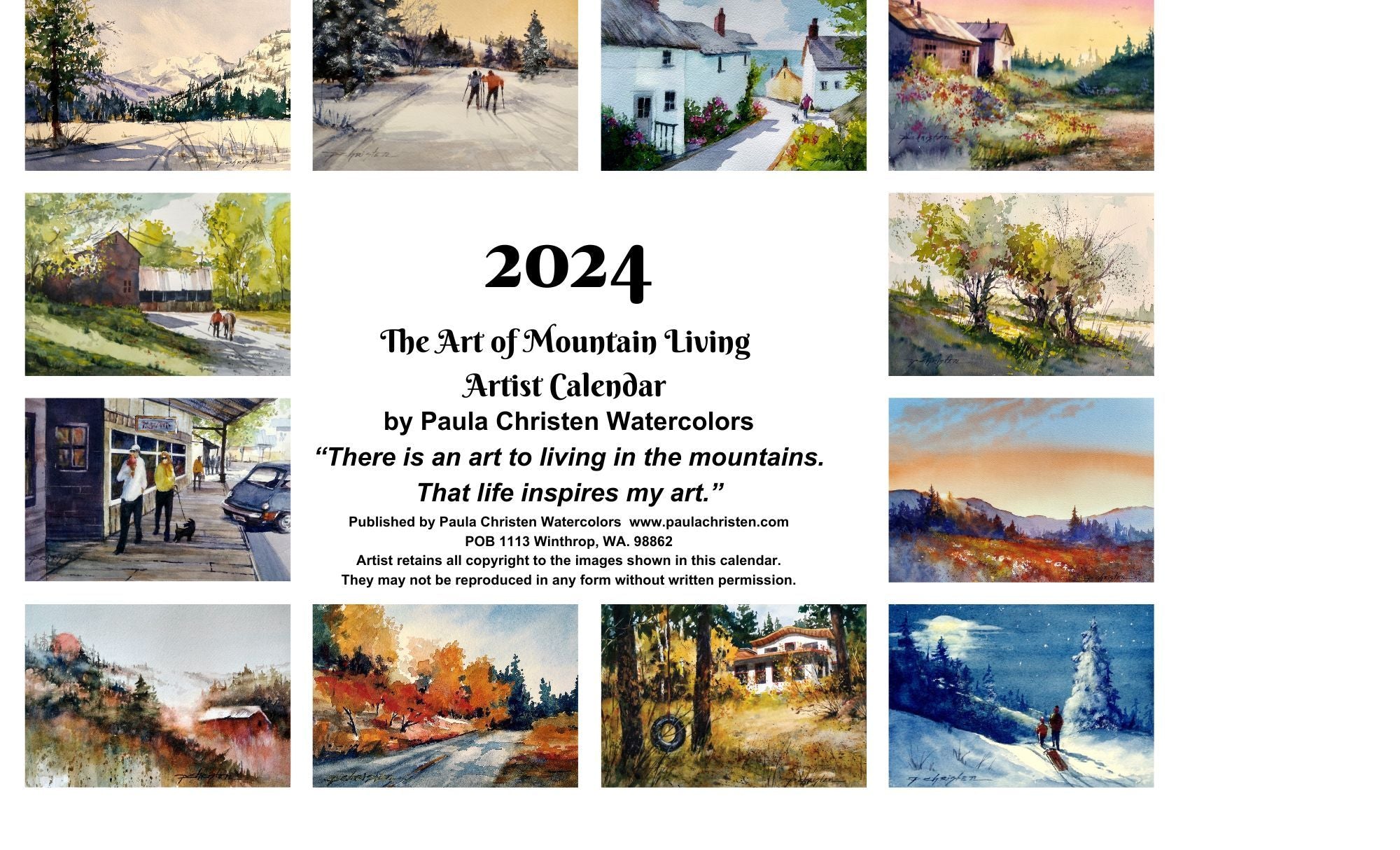 2024 Artist Wall Calendar