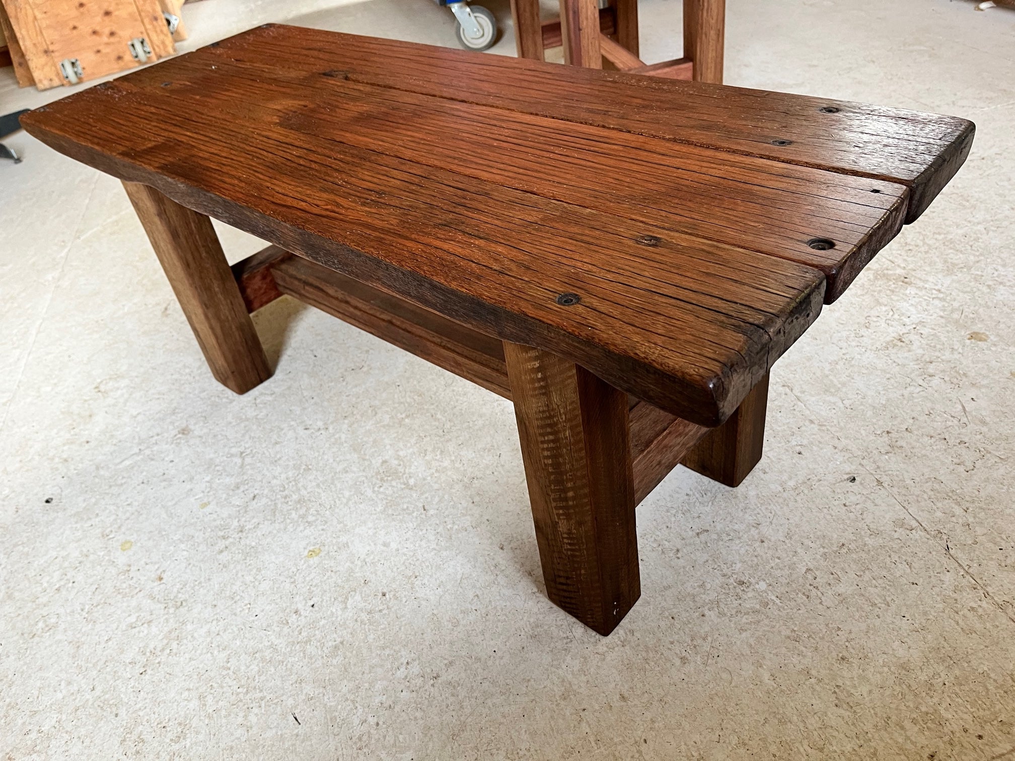 Reclaimed Mahogany Coffee Table/Bench