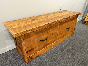 Storage Bench, Two Drawer, Reclaimed Pine