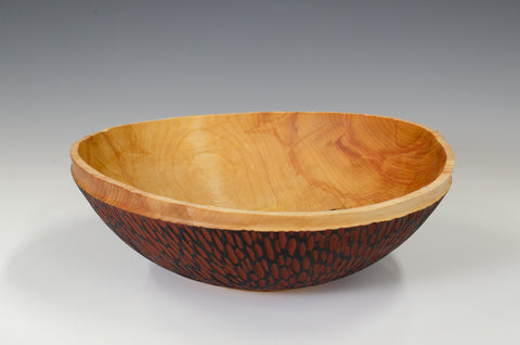 chip carved river birch bowl