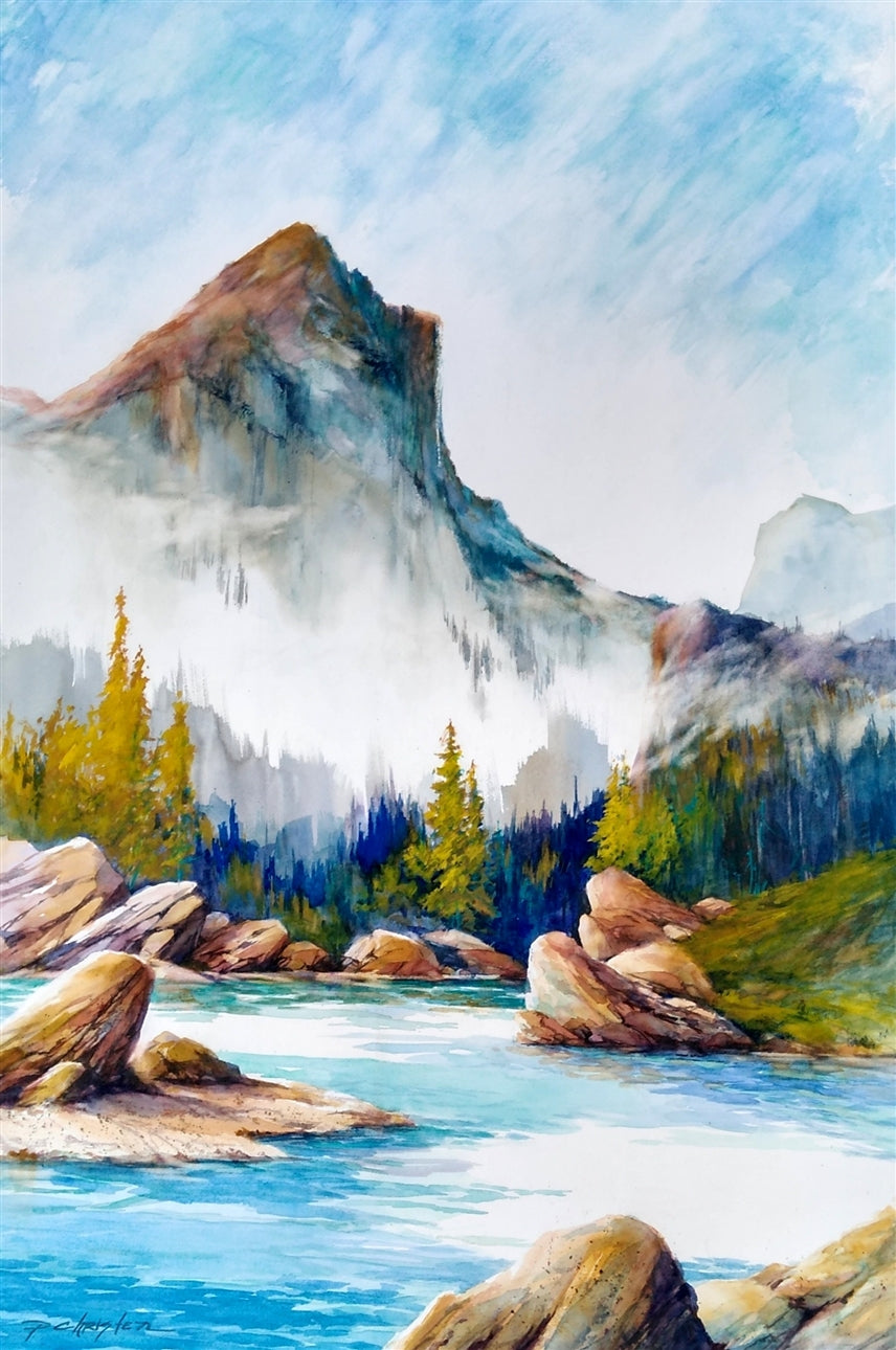 Alpine Morning watercolor