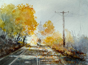 Fall Confetti   original watercolor