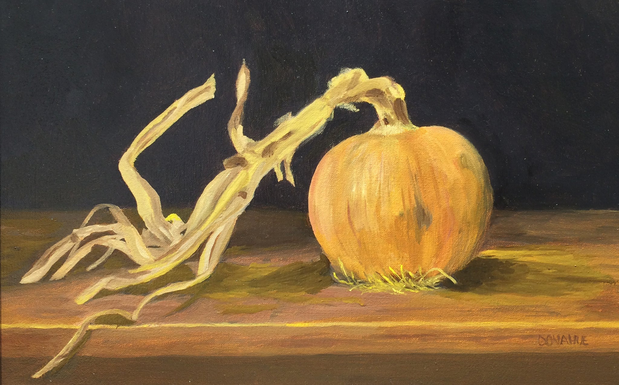 Still Life with Yellow Onion and Stem
