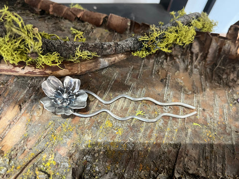 LOTR 20 - Sterling Silver Flower Hair Fork
